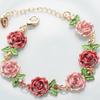 20 Cm Rose Armband Romantische Ketting Ring Sieraden Valentijnsdag Huwelijkscadeau Minnaar Damesarmband