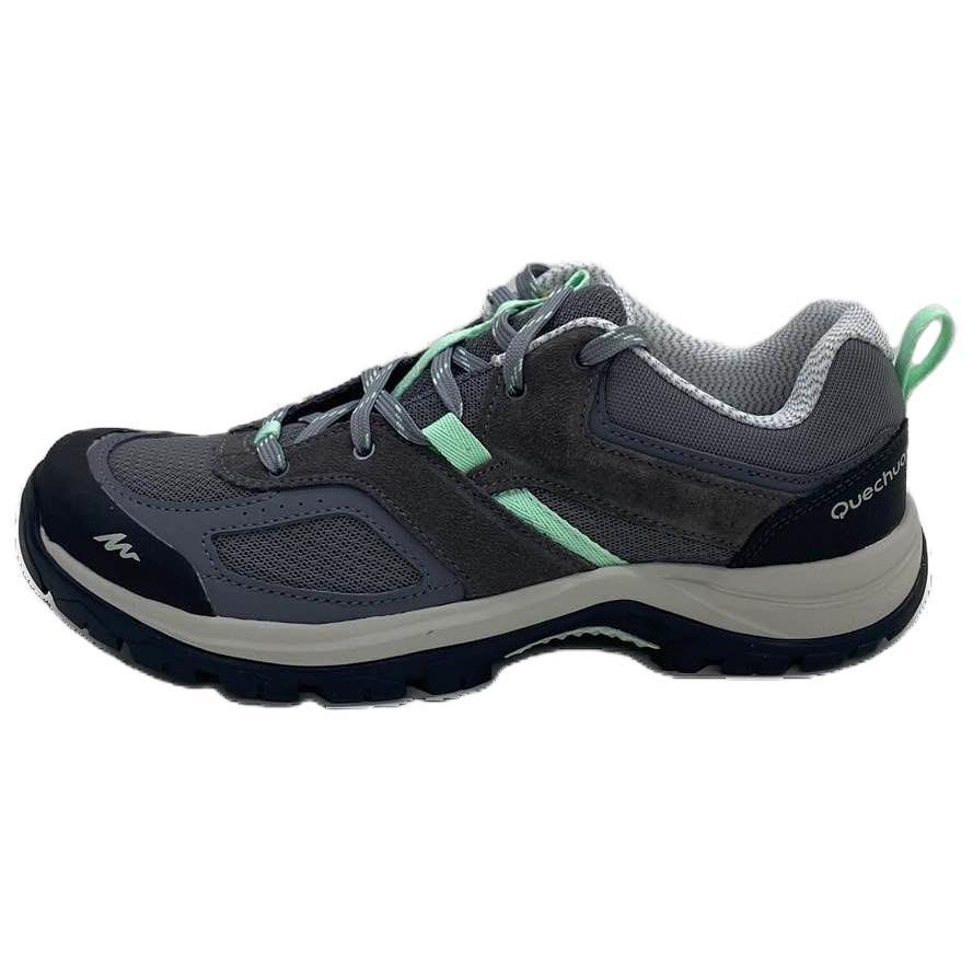 DECATHLON MH100 Mountain Hiking Shock-Absorbing Anti-Slip Abrasion Resistant Outdoor Functional Shoes Women's Grey-Green