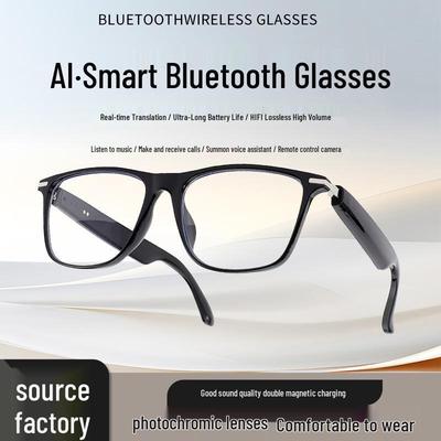 Premium KI-Übersetzungs-Smart-Brille mit Musik, Anrufen, Geräuschunterdrückung, Besprechungsnotizen und langer Akkulaufzeit