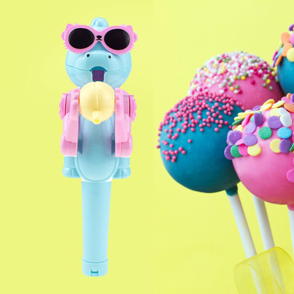 21cm Lollipop Oppbevaringsetui Søt Dyreformet Morsom Lollipop Robot Holder for Gutter Jenter Blå