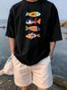 Unisexs Cute Pink Dolphin Graphic Tshirt Ocean Animal Print Casual Crewneck Short Sleeve For Daily Wear Vacation