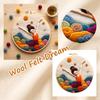 Needle Felting Kit with Embroidery, DIY Wool Painting Set for Home Decor