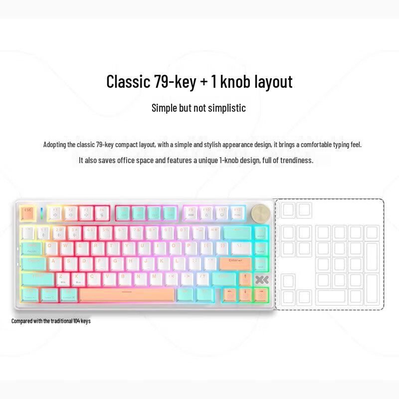 Lenovo Xiaoxin K5 Pro Tri-Mode Custom Mechanical RGB Gaming Keyboard