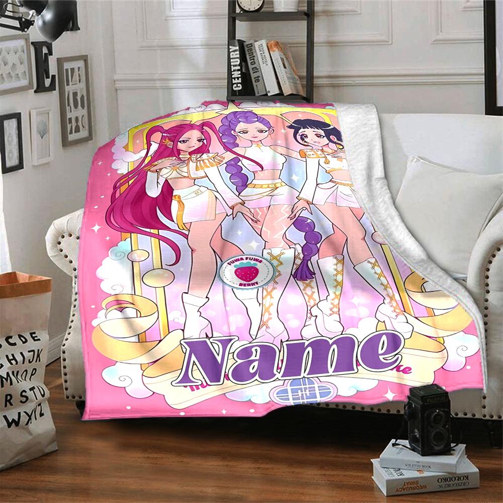 Custom Name Name'S Dynamic Duo Party Blanket For Couch Bed Plush Cozy Fuzzy Blanket Super Soft Warm Blankets For Fall And Winter 0916208