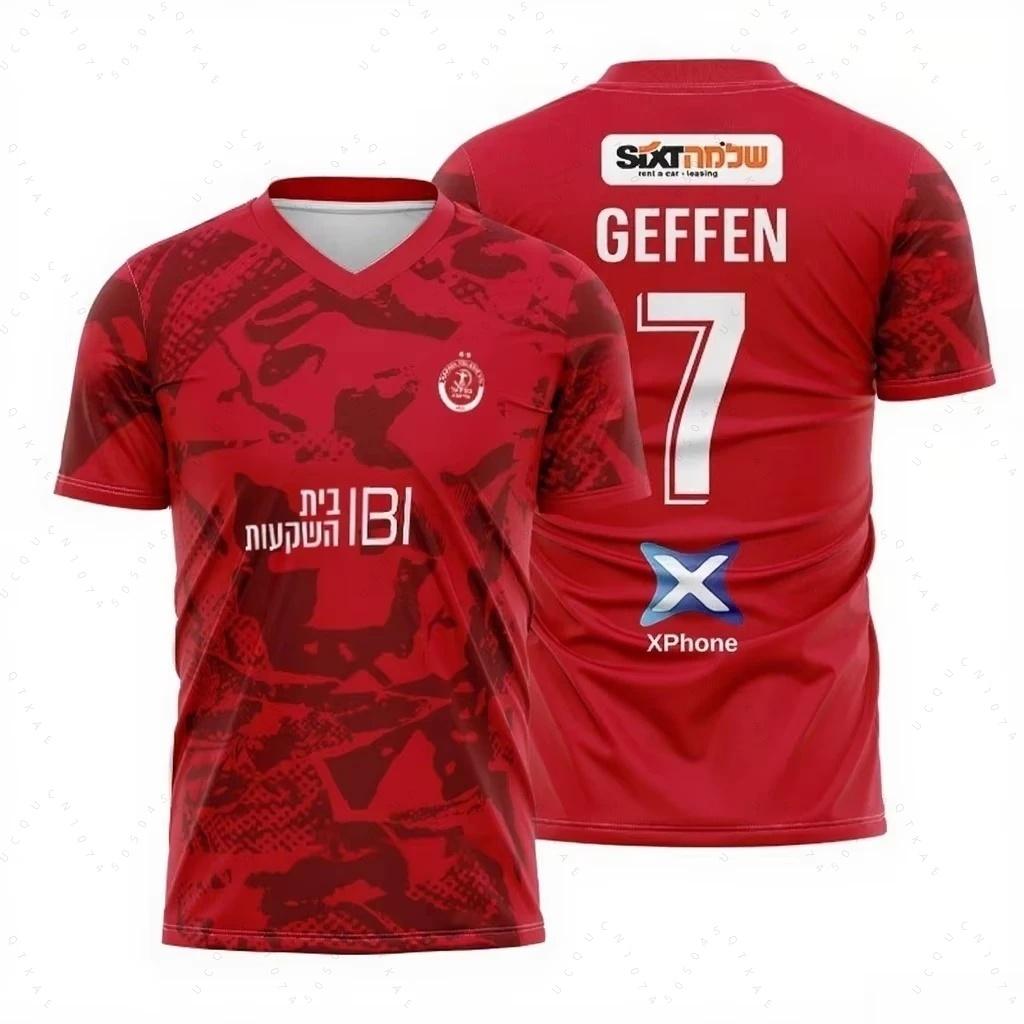 

2026 Summer New Men s Children Hapoel Tel Aviv Football Club Sport Quick-drying Short-sleeved T-shirt Women s Kids Tees Fans Top XXL