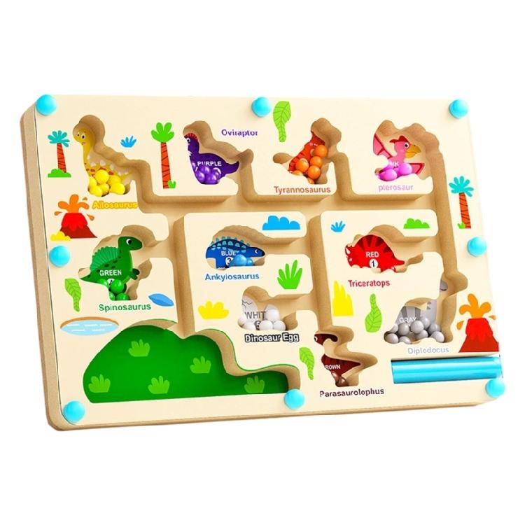 Fine Motor Skills Magnetic Maze Game Wood Number Learning Toy Tracing Number Maze Counting Board for Children Enduring