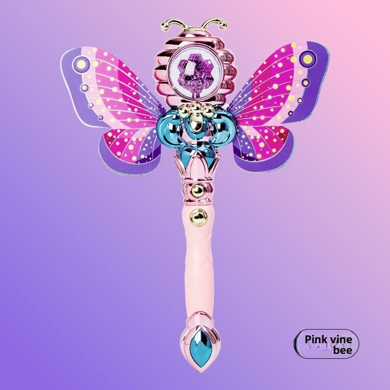 Princess Magic Wand Light And Music Toy For Girls With Flashing And Rotating Features