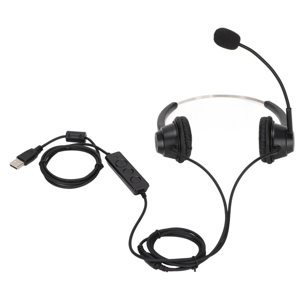 H360DUSB1 Binaurales USB-Business-Headset mit einstellbarer Lautsprecherlautstärke und Mikrofon-Stummschaltung