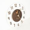 Stylish Wall Transparent Battery Tempered Glass Wooden Simple Wood Color F Clock, Clock, Silent, Wooden, Natural, Walnut, Operated, Dial, Pointer,