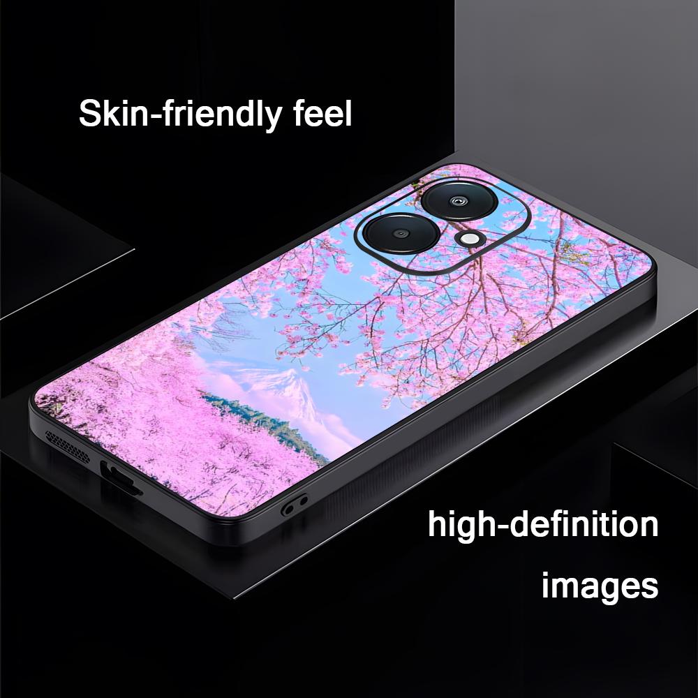 Cherry blossoms picture Art Phone Case For Xiaomi Redmi 14C 13C 12C Note14 13 12 11 10 Pro Plus S Soft Black Phone Cover