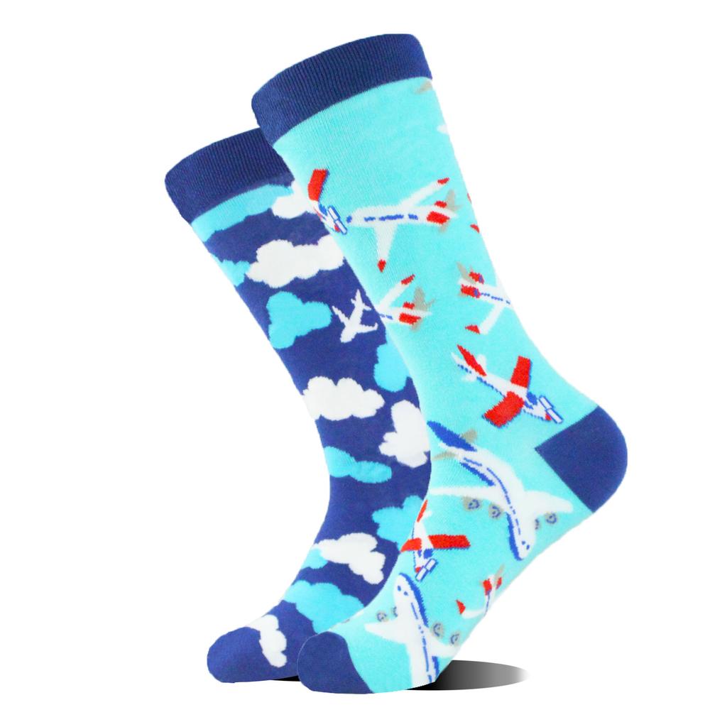 Chaussettes Nouvelle Mode Créatives Animal AB Asymétriques en Coton Personnalisées Populaires Street Jacquard Chaussettes Couple