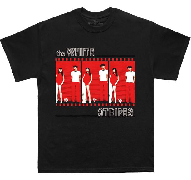 The White Stripes T-shirt - Jack and Meg White Film Strip Shirt - New Official XXXXL