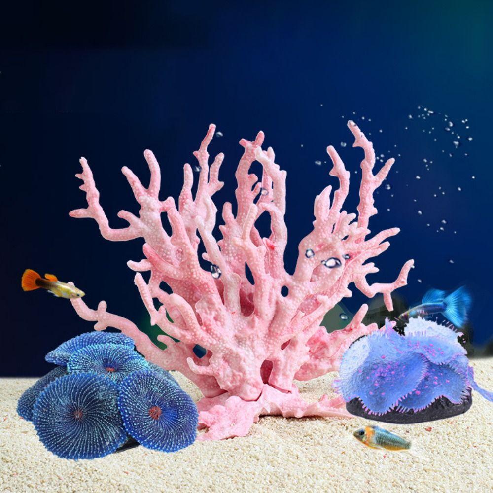 Soft for Fish Tank Decoration Fake Coral Reef Simulated Reef Artificial Coral Aquarium Ornament