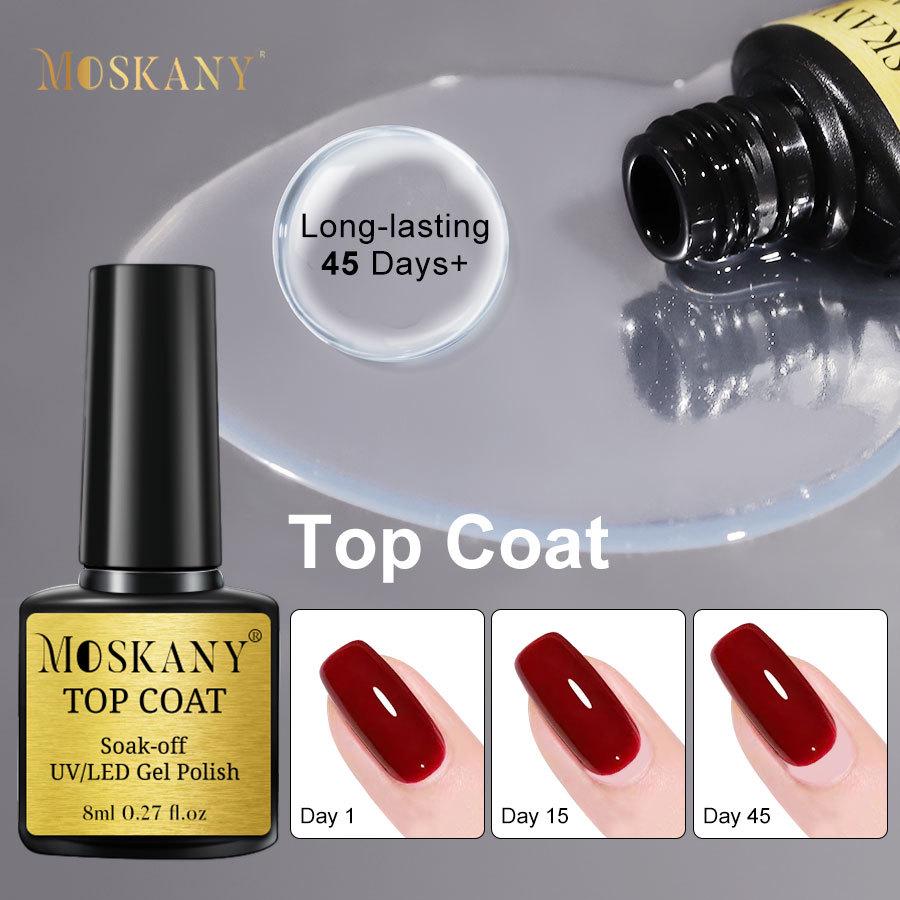Nail Art Gel Set: No Wipe Top & Base Coats, Matte Top, Bonding Agent