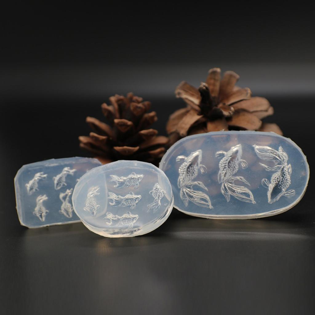 Goldfisch-Nagelkunst-Handarbeitsformen, DIY-Nagelwerkzeuge, Goldfisch-Nagelschnitzformen, Silikonmaterial für Nageldekorationen