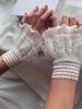 Lace Detachable Sleeved Horn Cuffs Embroidery Accessories Simple Wrist Cuffs Wristband Elegant Shirt False Cuffs for Sweater