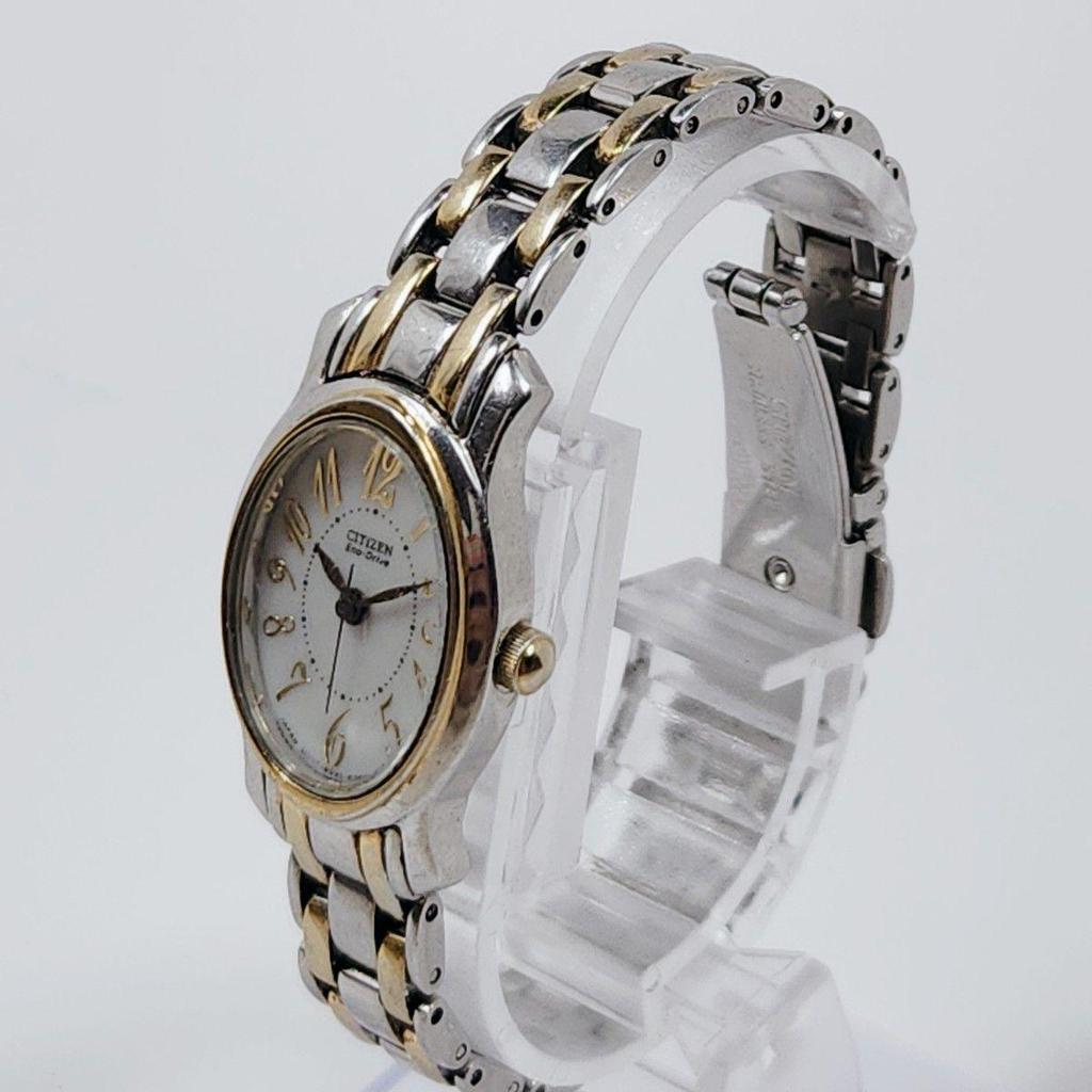 Used Citizen Eco Drive Oval Solar Dies Watch Working Product Combi Color