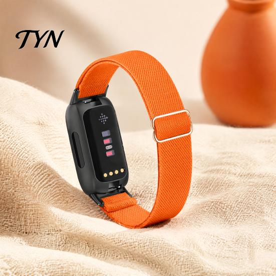 Cinturino per Orologio in Nylon Intrecciato, Elastico per Fitbit Inspire 3, Regolabile, Colorato, Traspirante, Sportivo, di Ricambio per Uomo Donna, Delicato sulla Pelle