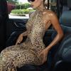 European and American Style 2026 Summer New Product Sexy Backless Slim Strap Neck Print Dress Women