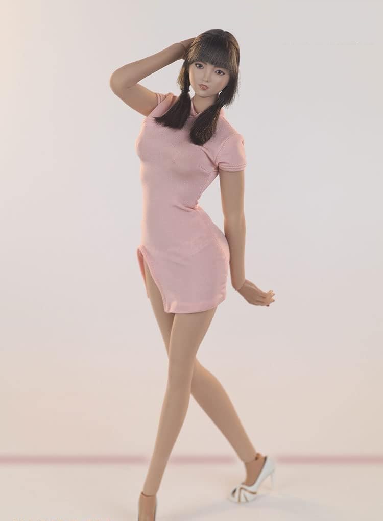 Scale Figure for TBLeague Beautiful Sexy Pink Short Mini Dress with Cheongsam and Underwear Set and Shoes Not [TOYBARJAPAN] 1/6 Body, JO23X-03B,