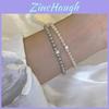 Elegant Geometric Pearl Bracelet With Dazzling Zircon For Womens Unique Style