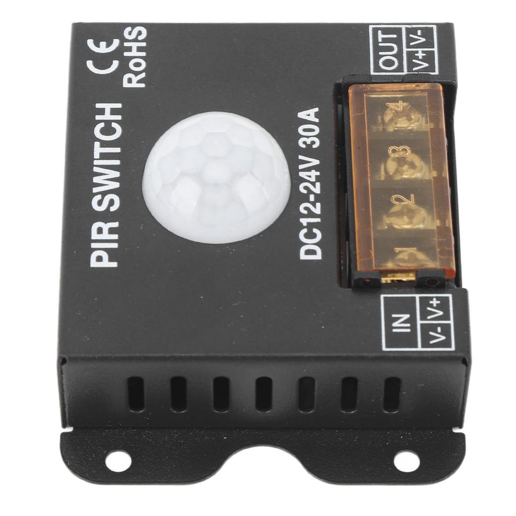 PIR Switch Motion Sensor LED Human Infrared Sensing Controller for Light Strip Outdoor DC12‑24V 30A