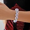 Halloween Ghost Pumpkin Spider Pattern Beaded Bracelet for Women Gothic Punk Resin Elastic Bangle Party Festival Jewelry Gifts
