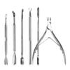 6 Sizes Nail Art Cuticle Pusher Dead Skin Remover Clipper Tweezer Manicure Tools Gel Polish Remover