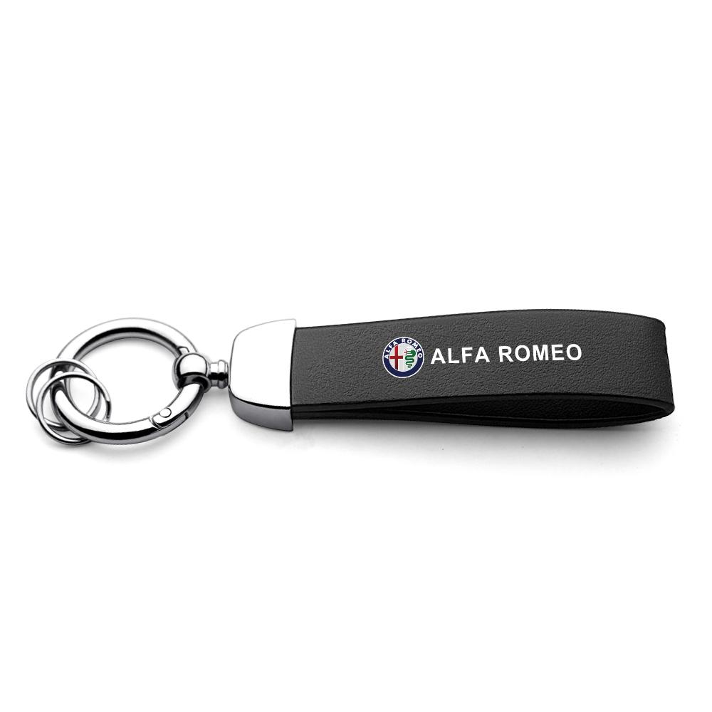 

Для Alfa Romeo Брелок для ключей автомобиля из ПУ кожи Подвеска для автомобиля Подарок для Alfa Romeo Giulietta Giulia GT Brera Mito F1 Stelvio Disco