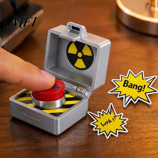 Button Clicker Fidget Toy Nuke Toy, 3D Printed Stress Relief for Desk Accessory, Fun Gadget Office Workers Gadgets
