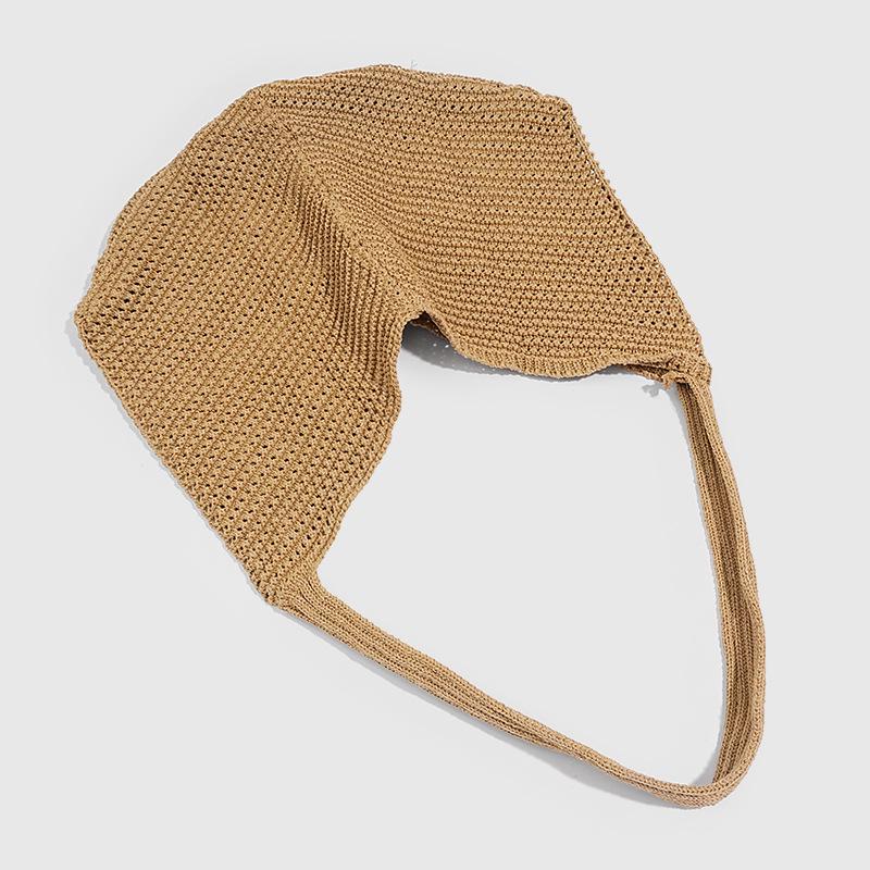 Versatile Hollow Knit Single Shoulder Bag for Travel & Leisure