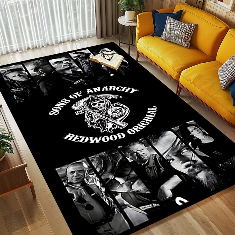Sons Anarchy Living Room Non-Slip Area Rug Soft Carpet for Bedroom Game Playroom Sofa Office Home Decor Doormat Christmas Gift C921115