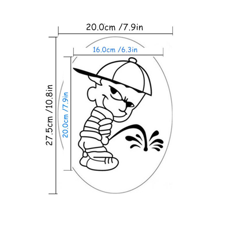 Bad Boy Plast Grappige Cartoon Toiletstickers PVC Muurstickers Woondecoratie Items Voor Badkamertegels WC Waterdicht Behang