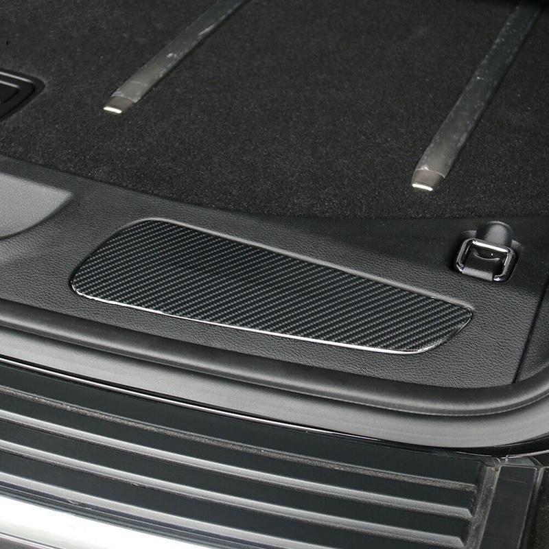 Für Jeep Grand Cherokee 2011-Carbon Faser Auto Hinten Stamm Abdeckung Trim Aufkleber Innen Stamm