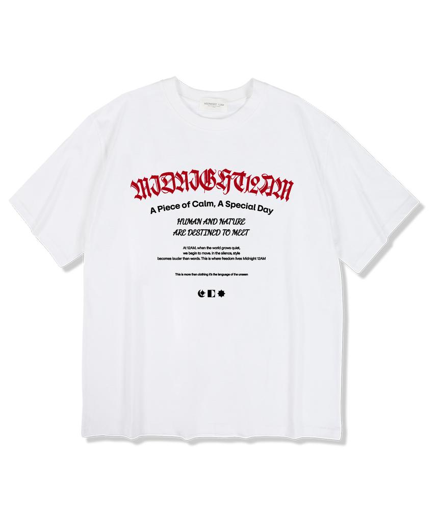 MIDNIGHT12AM Peace Clam Short Sleeve T-Shirt White