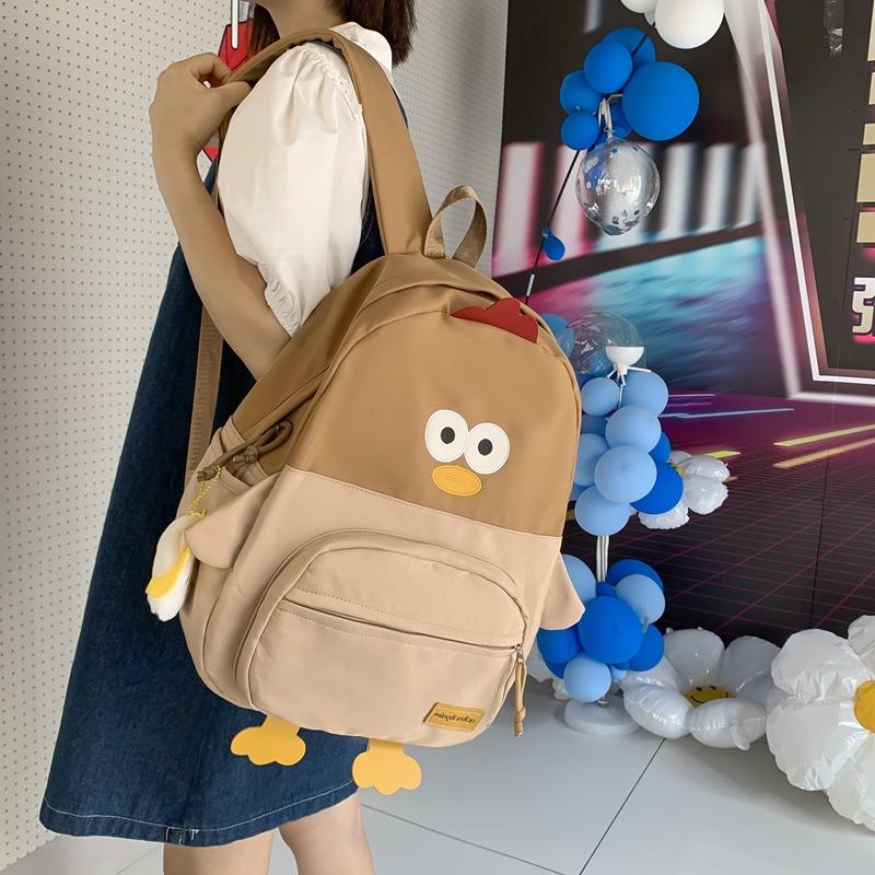Schoolbag Japanese Cartoon Backpack Female Cute Soft Cute Chick Foreign Style Girl Schoolbag 1011 New College Student Backpack