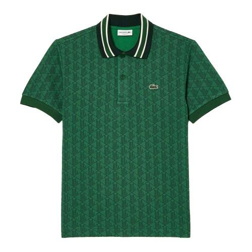 Lacoste Polo clasic jacquard cu monogramă pentru bărbați