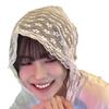 Adjustable Lace Hair Scarf For Women Soft Fabric Head Wrap Accessory White Elegant Style 80cm Multi Purpose