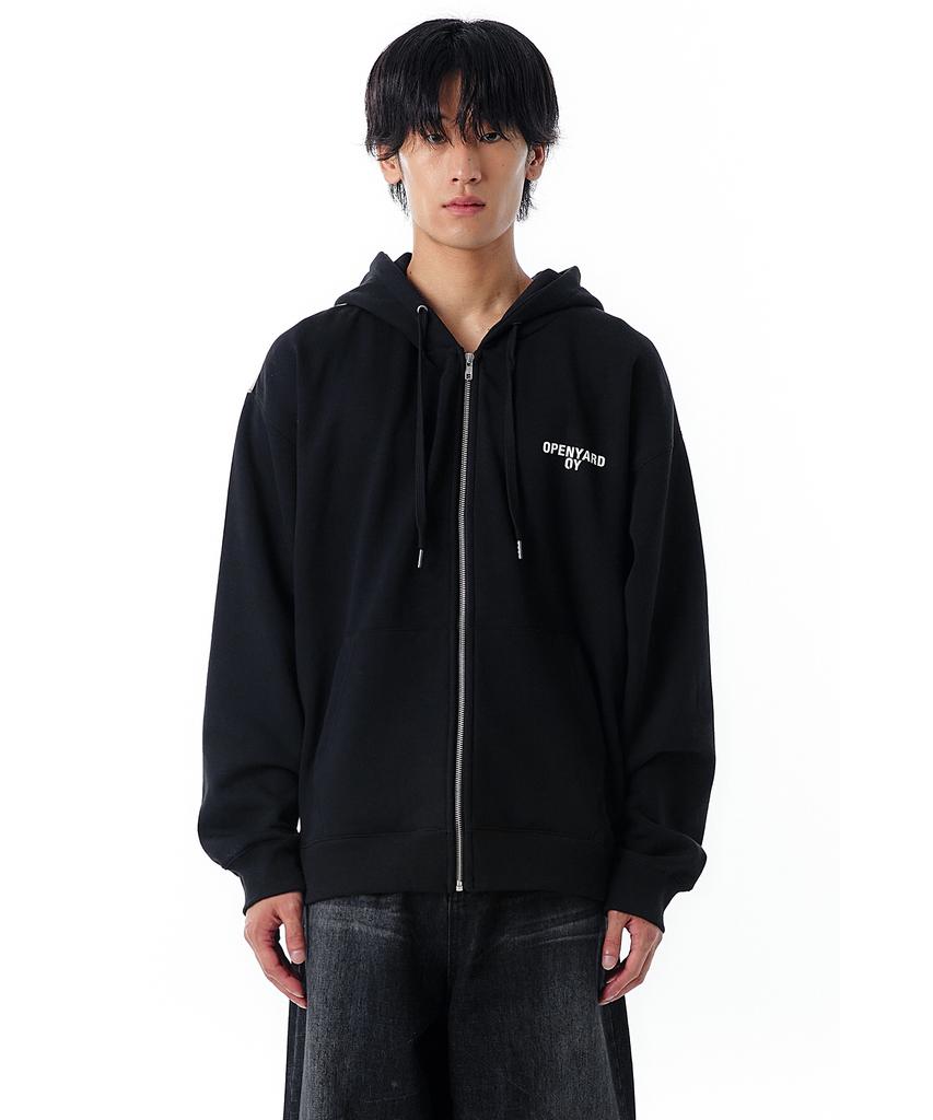 Openyard(Oy) Back Film Hoodie Zip Up-Black