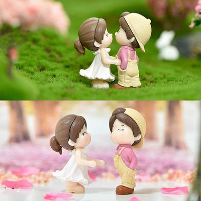 1 Paar Tanzendes Paar Miniatur Desktop Heimdeko Kuchen Ornament Geschenke Puppenhaus