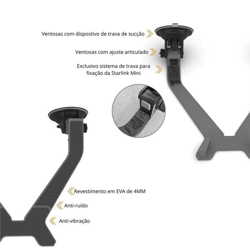 Windshield Mounting Bracket For Starlink Mini Suction Cup Mount Portable In-Car Mounting Rack