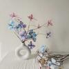 Fjärils Konstblommor Bukett för Trädgårdsfest Bröllop Dekoration Heminredning Konstgjorda Blommor Bordvas Prydnad