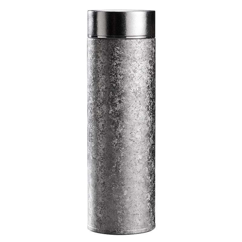 Premium Stainless Steel & Titanium Insulated Tea Infuser Cup, Double-Layer, Large Capacity, Portable for Car Use
