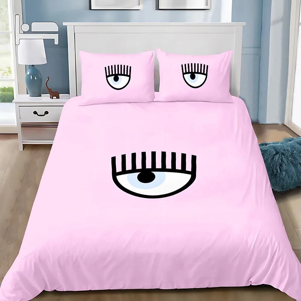 Eyes LOGO Duvet Cover Pillowcase Bedding Set F-Ferragnis Adult Boy Girl Bedroom Decoration Children Single Double Large Size