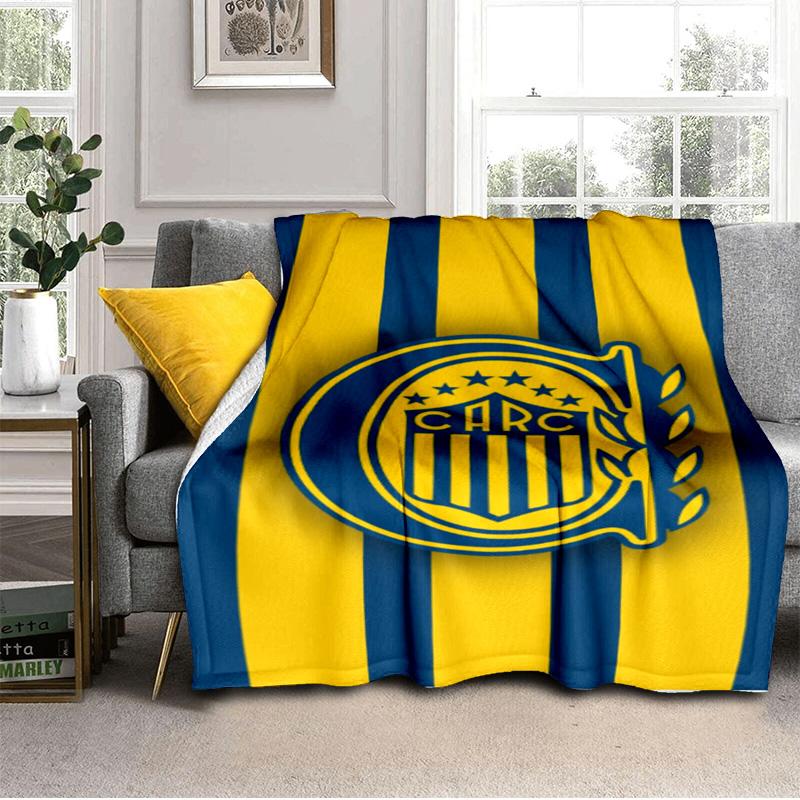 Rosario Central Crest Blanket Outdoor Flannel Blanket for Camping, Hiking, Garden Parties, Picnic Essentials,gift for family and friends
