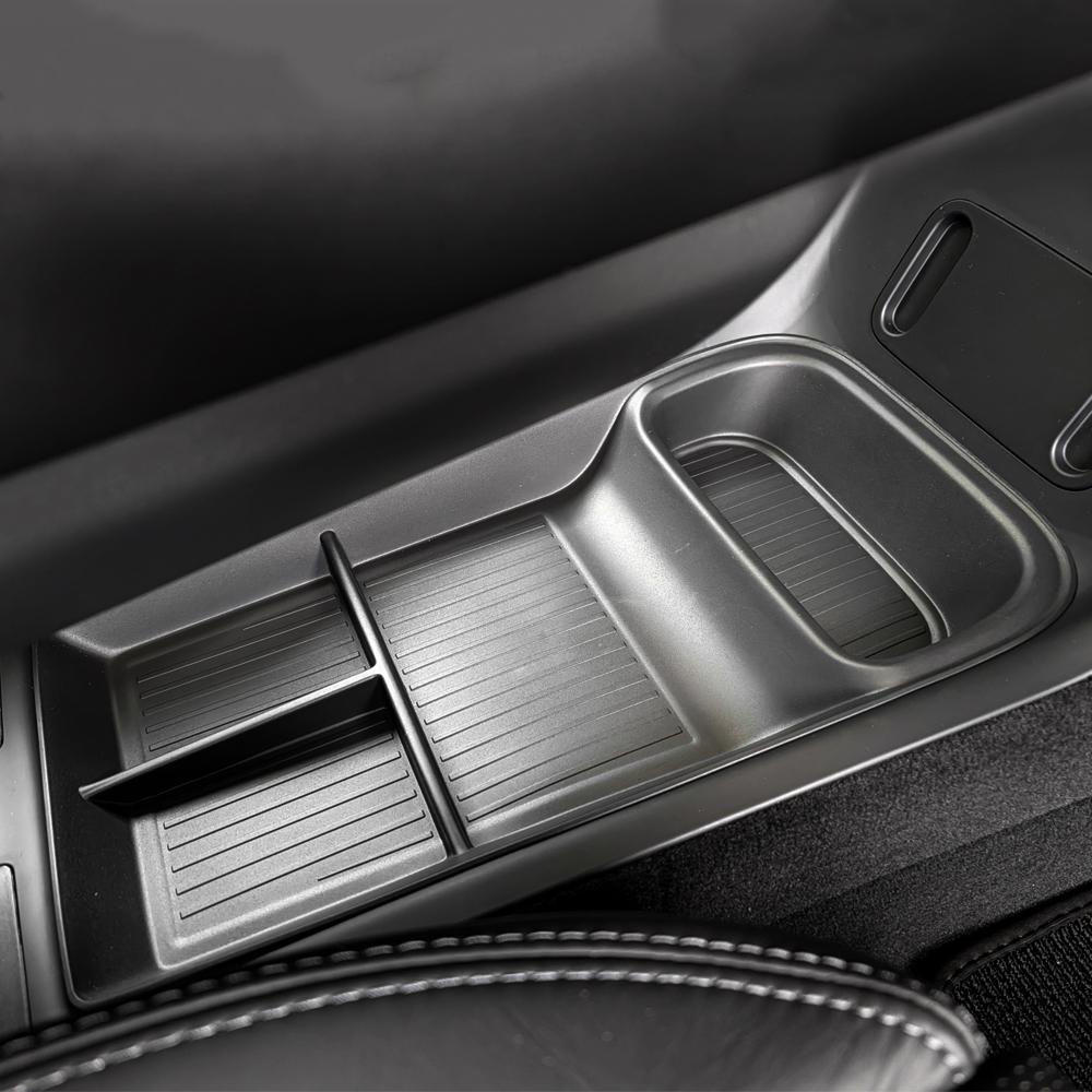 Car Center Console Lower Layer Storage Box for Polestar 4 2023 2024 2025 Armrest Tray Organizer Plate Container Accessories