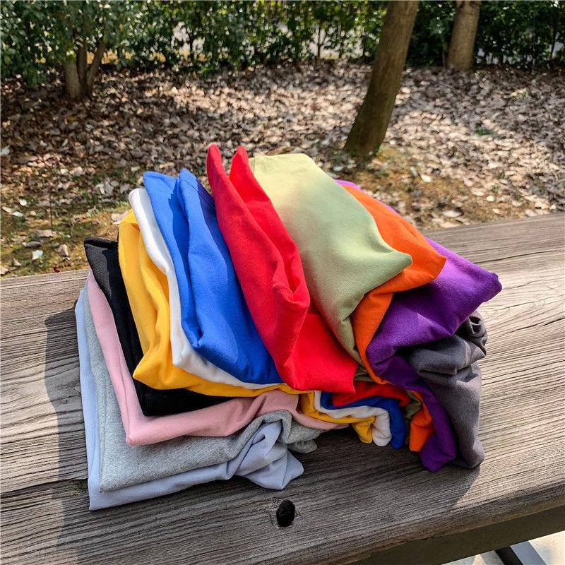 Hirsionsan Basic T Shirt Women 100% Cotton Short Sleeve Men's Tshirts Female Soft Jumper Female Summer Cusual 1+1 O NeckTees