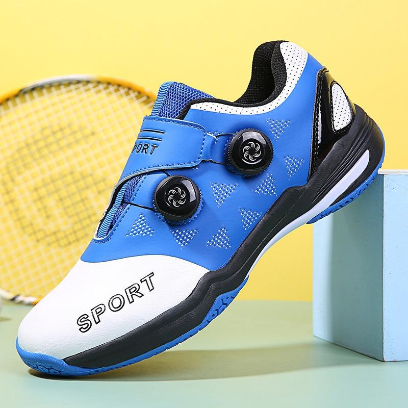 Badminton shoes men's and women's bottom rotating buckle table tennis shoes tennis shoes non-slip outdoor sports shoes