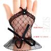 Elegant Short Lace Gloves with Bow, Fingerless Gloves for Wedding, Party & Cosplay