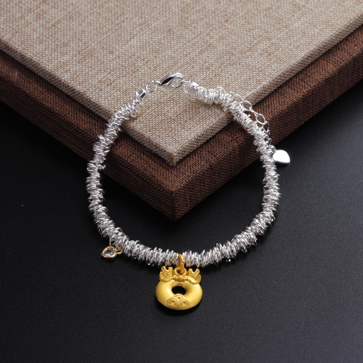 

Премиум-браслеты Hundred Женские свежие украшения Уникальные подарки Нишевые дизайны Простая мода Ручная работа Струны серебряный